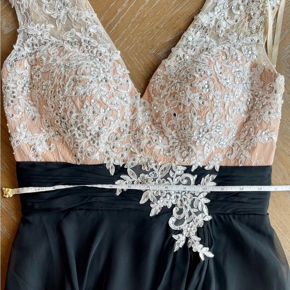 MAC DUGGAL Chiffon Embellished Formal Dress Sz 6 Evening Gown Prom Homecoming - Picture 14 of 16